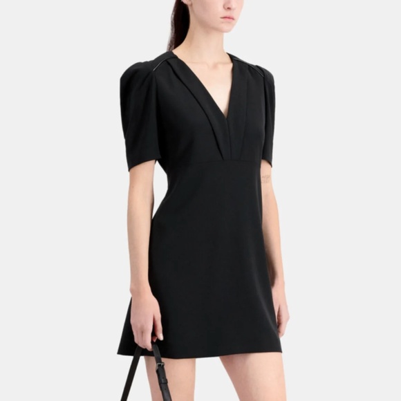The Kooples Trend Short black crepe dress - Picture 2 of 8